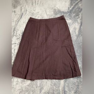 Vtg Armani Jeans Wool Blend Skirt Brown Small (IT 40)